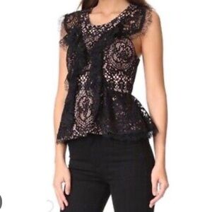 Alexis black lace top